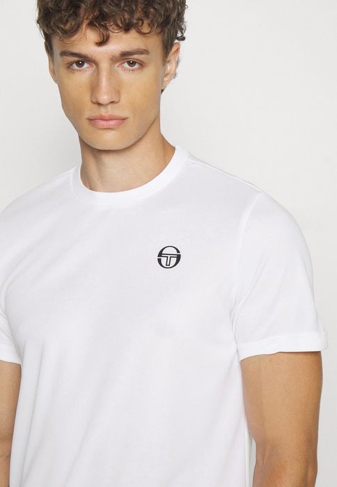 T-shirt biały z nadrukiem Sergio Tacchini S