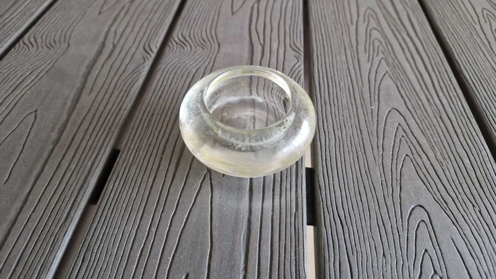 Porta-velas pequeno (tealight) vidro transparente