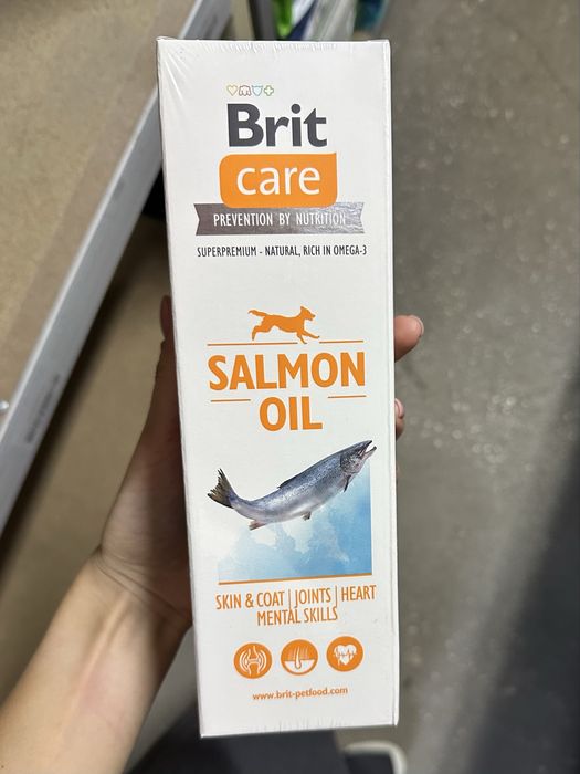 Олія лосося та  шерсті Brit care 0,5 л