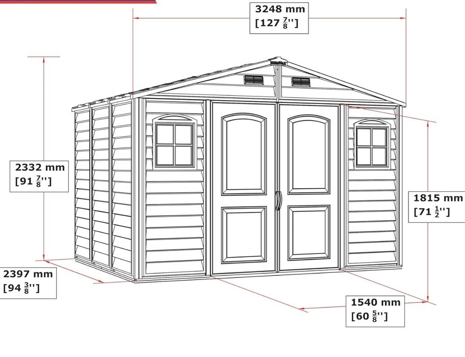 NOVO - abrigo de jardim NOVO - Cobertura de vinilo com laterais V2 de 3,05 x 2,44 m, cor bege 8m2