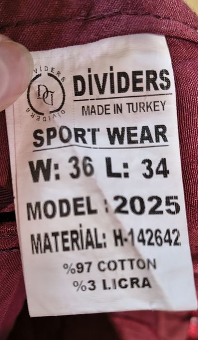 Spodnie męskie bordowe