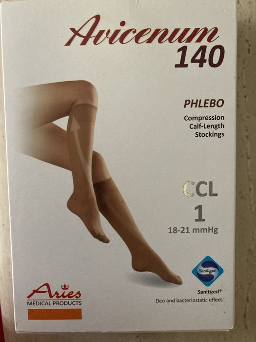 Podkolanówki uciskowe 1 stopień kompresji cienkie r M