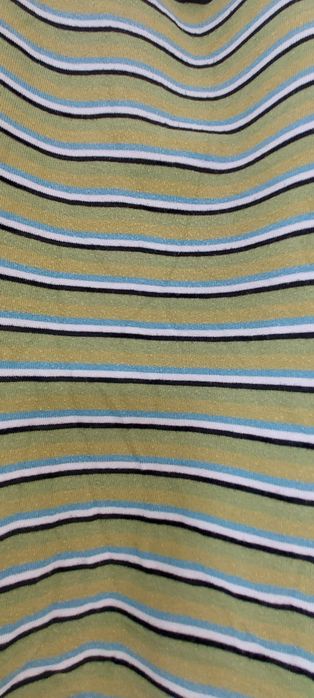 Bluza dresowa zielona w paski vintage S M kitaro bawełna