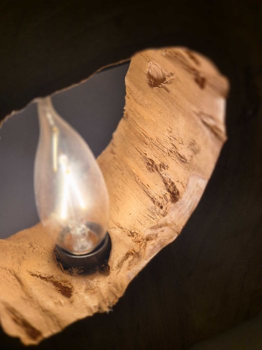 Lampka nocna drewniana handmade
