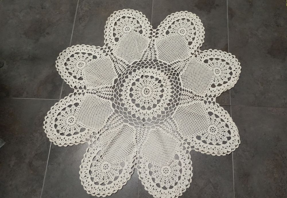Toalha redonda em croché