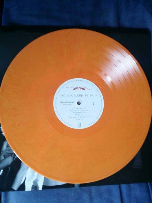 Courtney Love, Hole, Celebrity Skin, colour vinyl Yellow Red flamed, numerowany