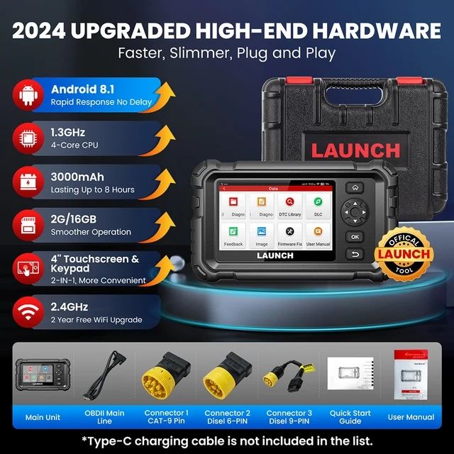 Máquina de diagnóstico para pesados Launch Crp129 HD Elite 24v NOVO