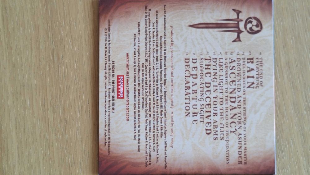 Trivium ascendancy cd promo