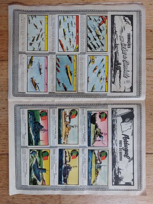 Caderneta de cromos "Esquadras de guerra" - Completa