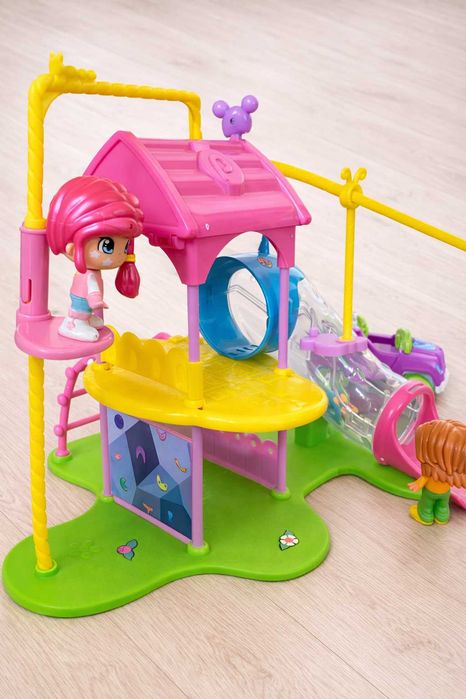 Conjunto Pinypon Parque Diversões + Unicórnio + 8 Figuras