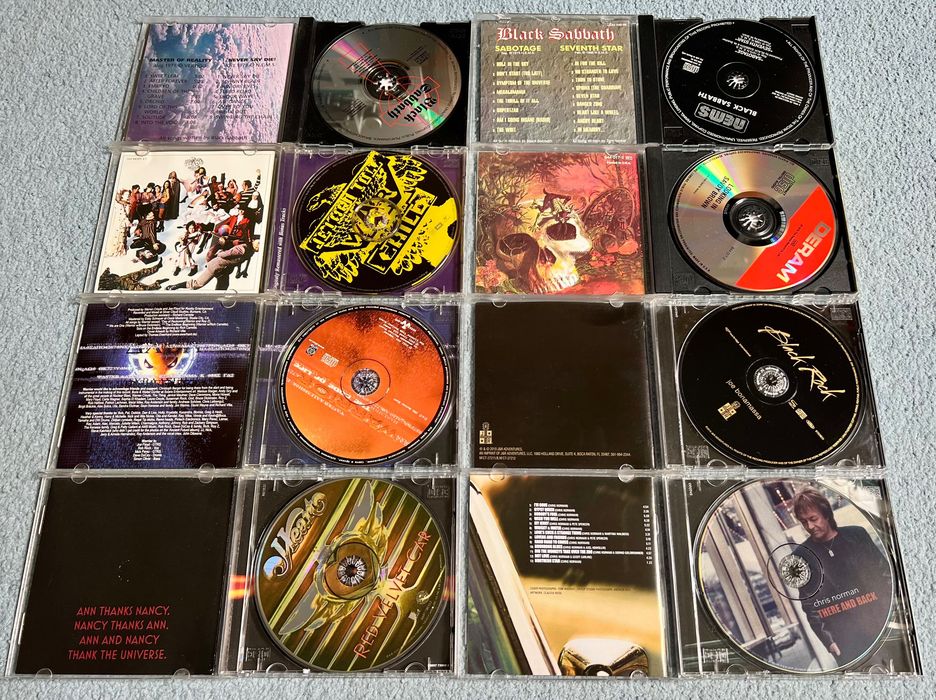 CD диски: Grand Funk;  Black Sabbath;  Savoy Brown; Black Rock; Jethro Tul.