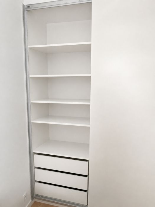 IKEA PAX 150x236 cm | drzwi przesuwne | 3 szuflady | biały
