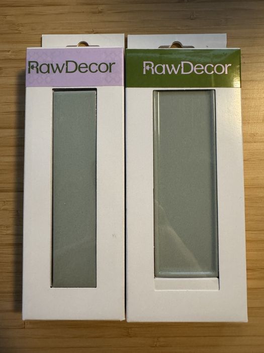 Raw Decor próbki Stick XL Sage połysk i Praline Sage połysk
