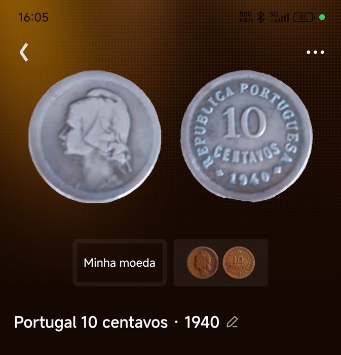 Moeda 1940 Portugal