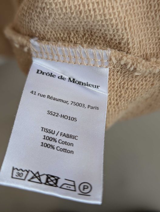 Hoodie Drôle de Monsieur "Not From Paris Madame" Beige - Tamanho M