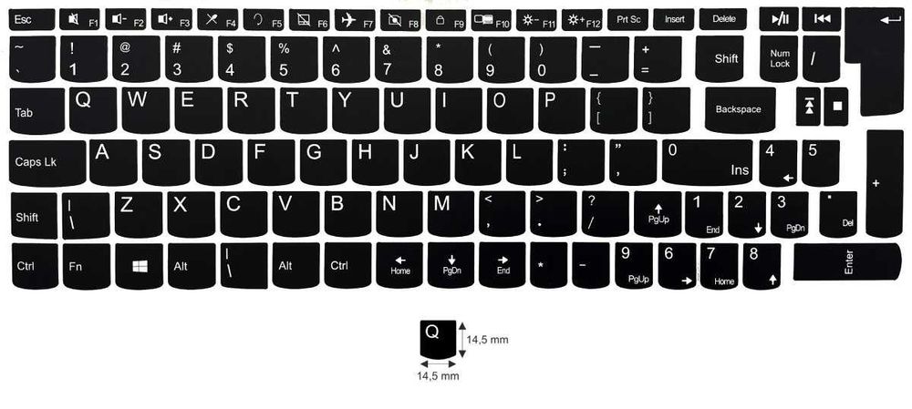 Naklejki spolszczające na klawisze klawiatury Acer Asus Toshiba Lenovo