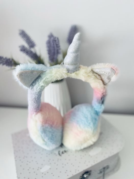 Nauszniki tęczowe kappahl z jednorożcem