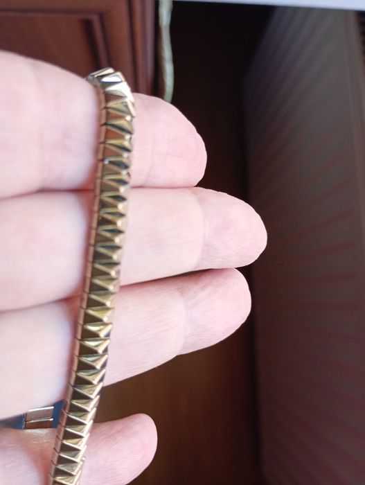 Złote hematyty bransoletka 19 cm