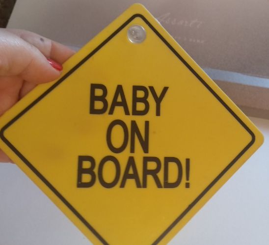 авто табличка baby on board в авто ребенок в машине на присоске 12.5см