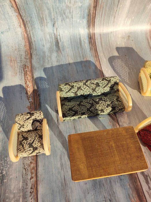 Zestaw Mebli dla Lalek Vintage lata 50/60/70 UNIKAT - design