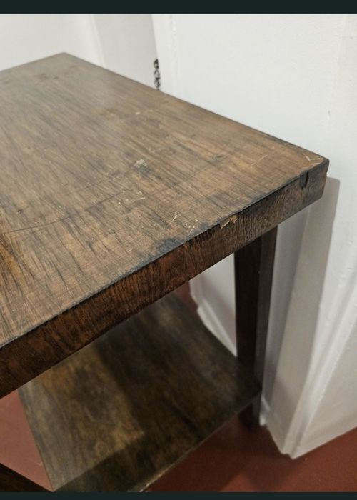 Antyk konsola stolik midcentury PRL drewno
