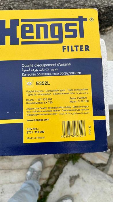 Hengst Filtro de Ar E352L