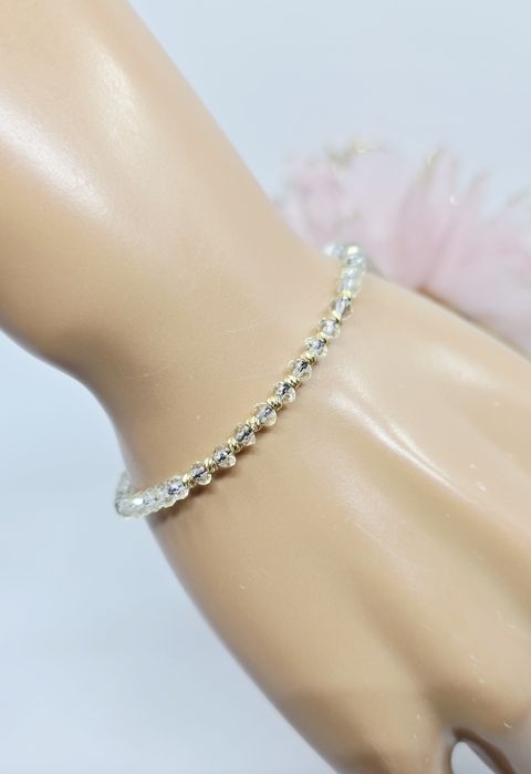 Złota bransoletka na sznurku próba 585 14k