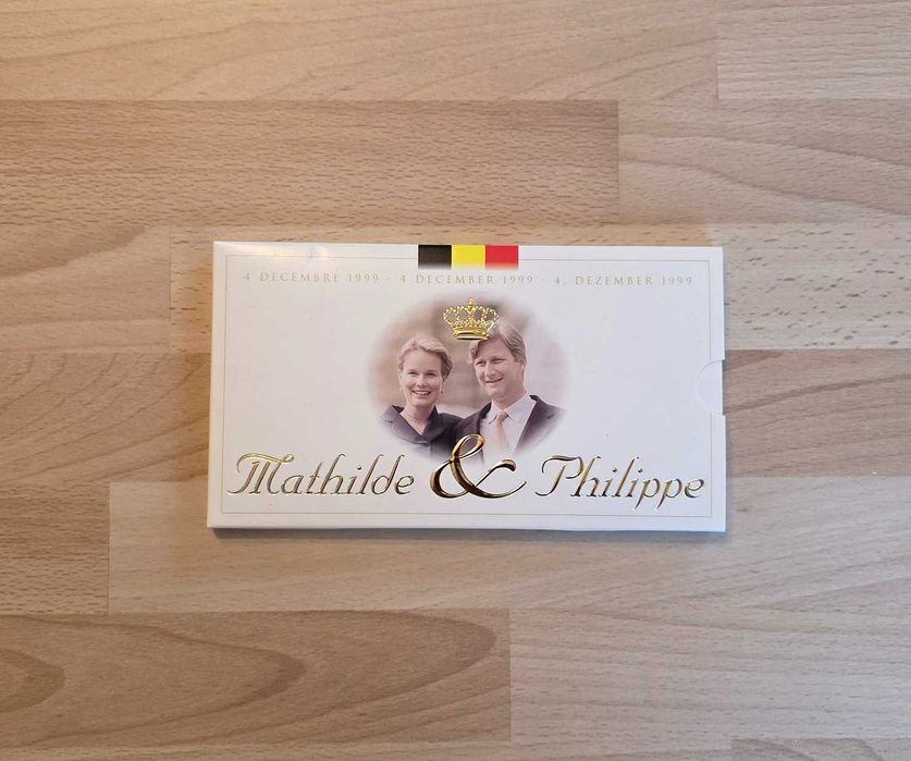 Moeda comemorativa em prata do Rei Filipe da Bélgica, 1999