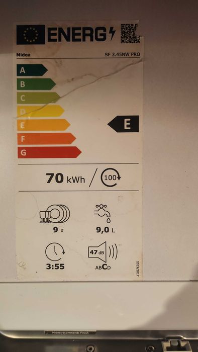 JANKI AGD Zmywarka 45cm Midea SF 3.45NW PRO