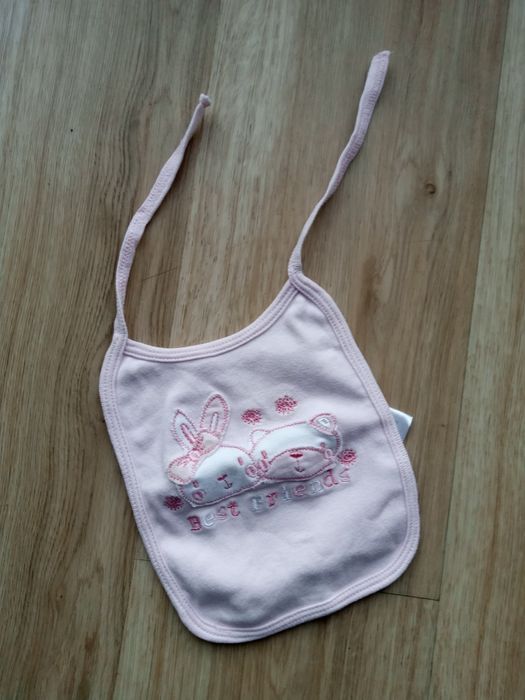 Śliniaczek dziewczęcy niemowlęcy różowy