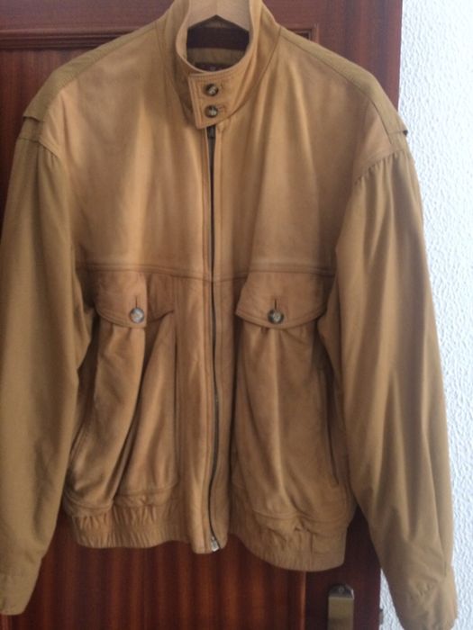 Blusão pele e tecido giannone 40