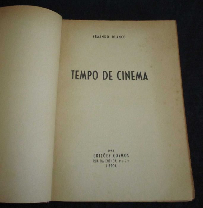 Livro Tempo de Cinema Armindo Blanco Edições Cosmos