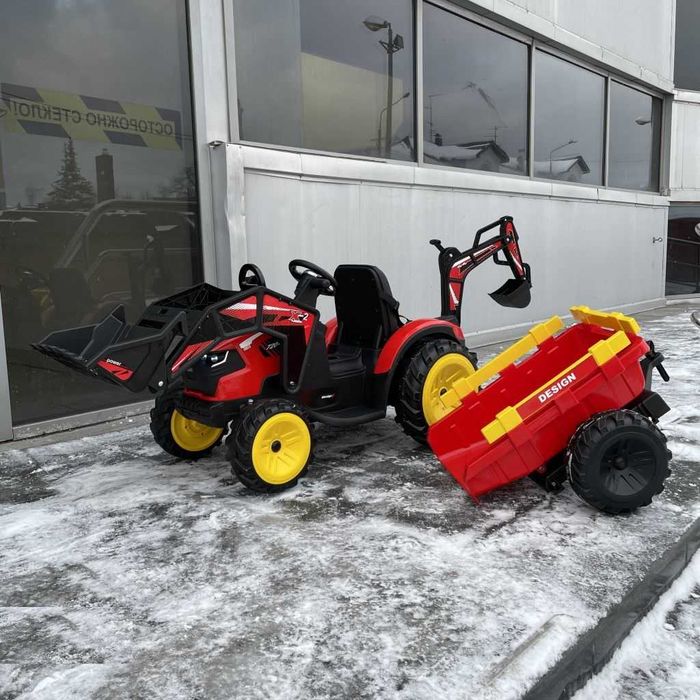 TRAKTOR Koparka JOHN DEERE Ładowarka Ciągnik Auto Akumulator 2 DZIECI