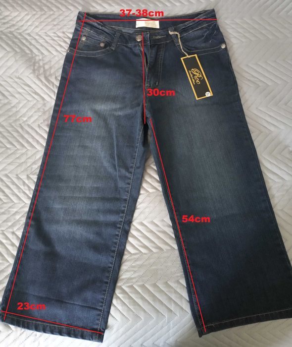 spodnie dżinsowe za kolana damskie, Nowe