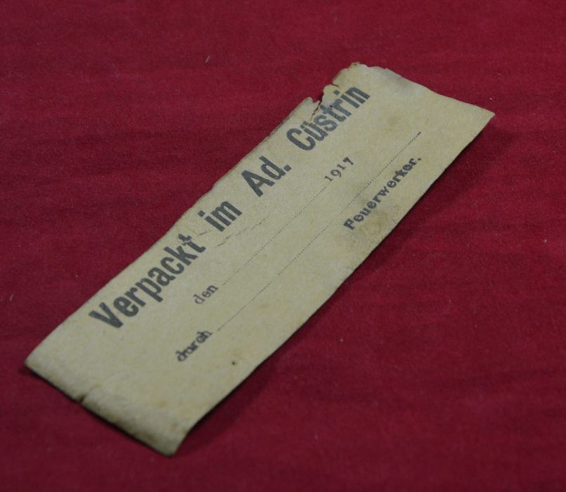 Stary Blankiet 1917 Verpackt im Ad. Cüstrin Küstrin Kostrzyn nad Odrą