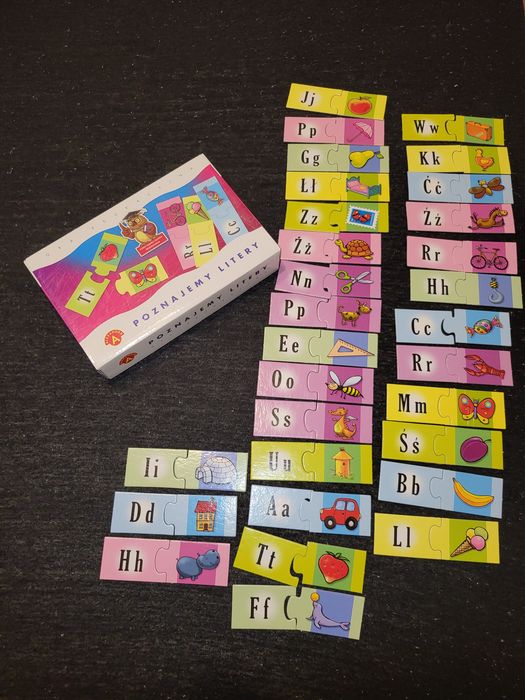 Zestaw Gry edukacyjne 4 i 5 lat oraz puzzle 3 +