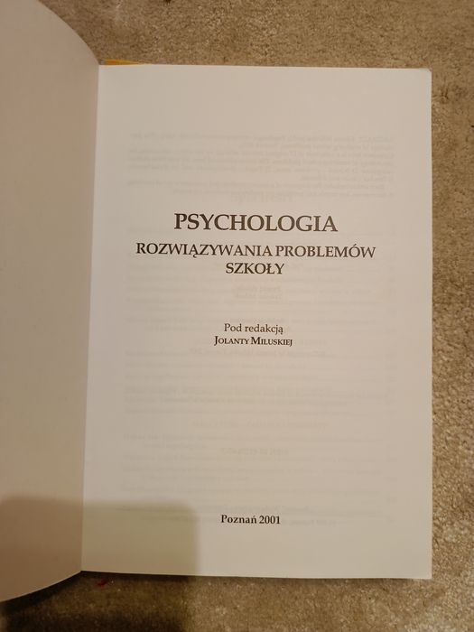 Psychologia rozwiązywanie problemów szkoły książka