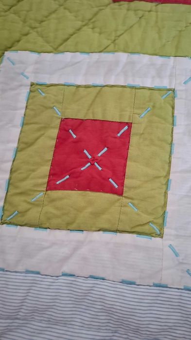 Colcha Patchwork e Candeeiro teto (maravilhoso conjunto) com oferta
