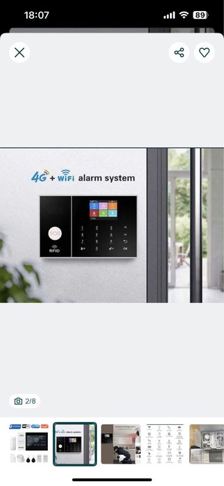 Sistema de Alarme Sem Fios - WIFI - GSM 4G C/ Câmara - APP Tuya