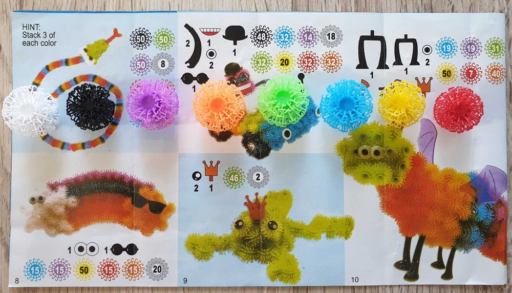 Дитячий конструктор липучка Bunchems 400 різнокольорових деталей (б/в)