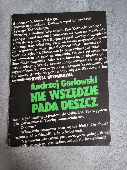 Nie wszędzie pada deszcz Andrzej Gerłowski