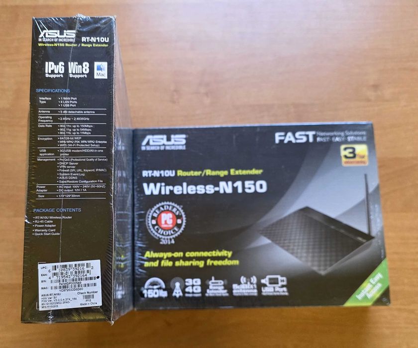 Router ASUS RT-N 10U Wi-Fi N port USB 4G backup NOWY w folii FAKTURA