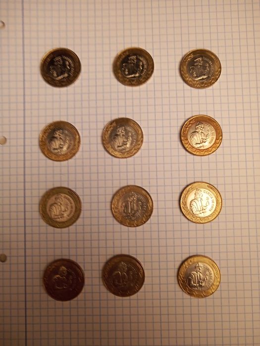 Conjunto de 12 moedas de 200 escudos