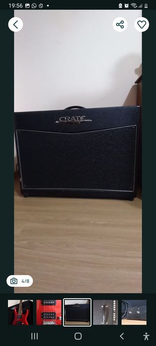 Amplificador 120 wats em muito bom estado + guitarra