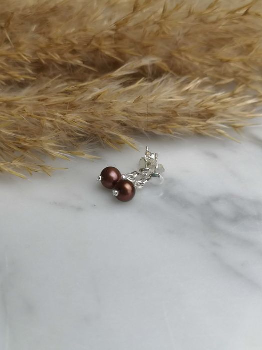 kolczyki sztyfty z naturalną perłą