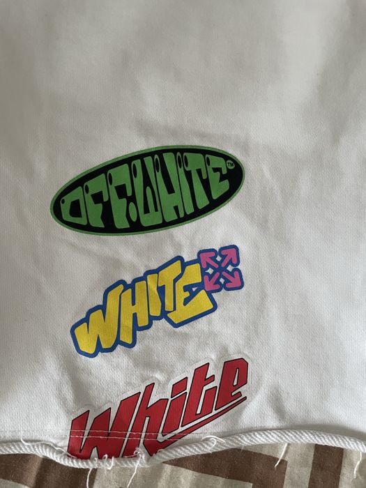 Шорти Off-white arrow sticker sweatshorts white