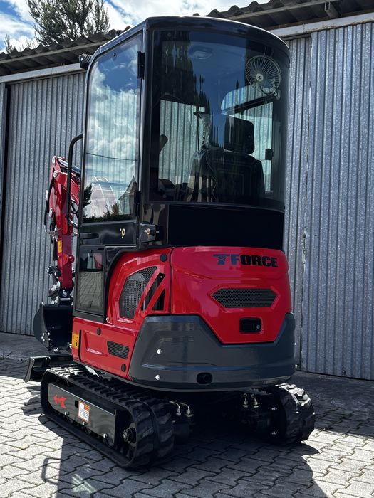 2026! NOWA Minikoparka TFORCE T18 1800kg FULL WYPOSAŻENIE MOCNA 25KM DIESEL 3-Cylindry