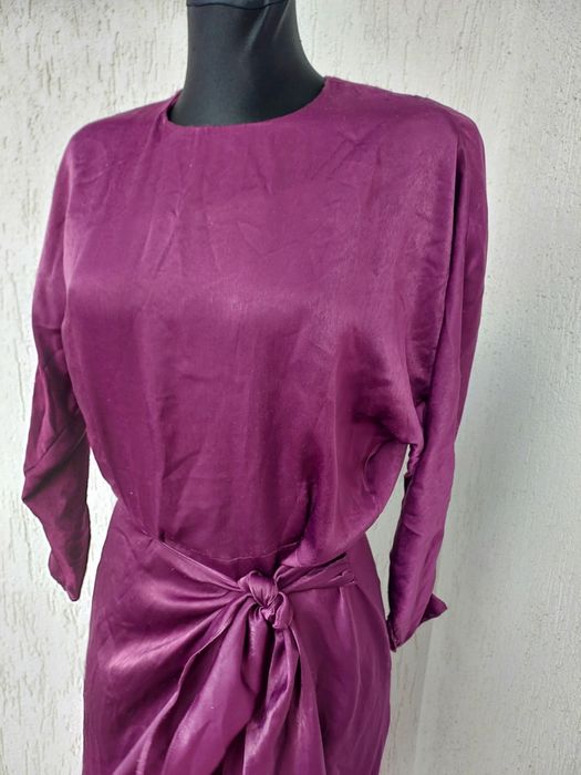 Sukienka satynowa, wesele w roz S/M.