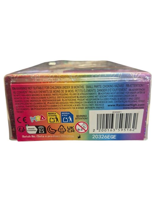 Lalka Rainbow High Littles Opal Raine + Zwierzątko Jednorożec MGA