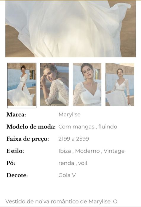Vestido de noiva - L/42 - como novo